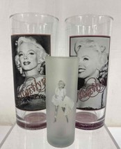 Marilyn Monroe   2  glasses By Bernard of Hollywood &amp; one shot glass - £18.13 GBP