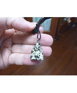(cj100-5) Buddha WHITE BLACK SPOTTED gemstone Pendant carving Buddhist N... - $11.77 CAD
