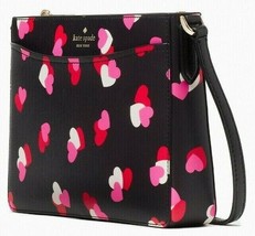 Kate Spade Rory Crossbody Flutter Hearts Black Saffiano K7123 NWT $299 Retail - £71.19 GBP