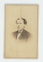 Antique CDV c1860s Handsome Young Man in Suit Smith &amp; Sayles Cooperstown, NY - £7.43 GBP
