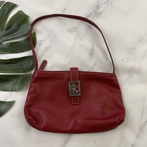 Lauren Ralph Lauren Vintage Y2k Red Leather Purse Bag Small Clutch Square - $555.84 MXN