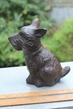 Cast Iron Doorstop Scotty Dog Figurine Sitting Scottish Terrier Bookend Book End - £14.43 GBP