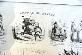 NAUTICAL DICTIONARY No 3 HENRY HEATH CARICATURE PRINT  1840 Victorian - $1,149.56 MXN