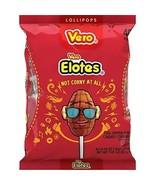 Vero Elotes Paleta Strawberry Spicy Lollipops W/ Chili Powder 40 Pieces ... - $143.46 MXN