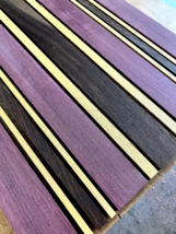 13 Piece Purpleheart, Wenge, Yellowheart Cutting Board Kit Wood Assembly Ready - £47.43 GBP