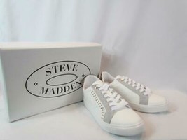 NIB Steve Madden White Sneaker W/ Faux Snake Print And Gold Accents Lace... - £31.12 GBP