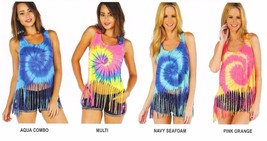 Tie Dye T Shirts New Multi Colors Spiral Variation Tank Top Blouse Pink ... - £10.88 GBP