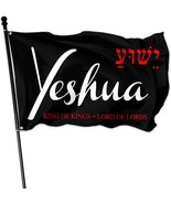 Yeshua 3x5 ft Polyester Double Sided &quot;Yeshua King Of Kings Lord Of Lords... - $11.41