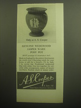1958 A.S. Cooper Wedgwood Jasper Ware Posy Pot Advertisement - £14.45 GBP