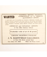 1967 Bartfield Art Galleries Advertisement Wanted NYC New York Vintage F13C - $374.24 MXN