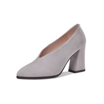 FEDONAS Kid Suede Pointed Toe Women Shoes Vintage New Arrival High Heels Pumps 2 - £84.32 GBP