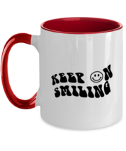 Inspirational Mugs Keep On Smiling Red-2T-Mug  - £15.99 GBP
