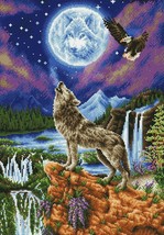 DIY Diamond Dotz Mystic Wolf Full Moon Wild Facet Art Bead Picture Kit - £39.12 GBP
