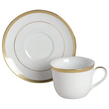 Charter Club Grand Buffet Gold Cup &amp; Saucer  2&quot; tall cup 5&quot; wide saucer - £19.38 GBP