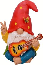 Garden Gnome Funny Hippie Gnome Figurine 9.25 Inch Tall Lawn Statue for ... - £53.68 GBP