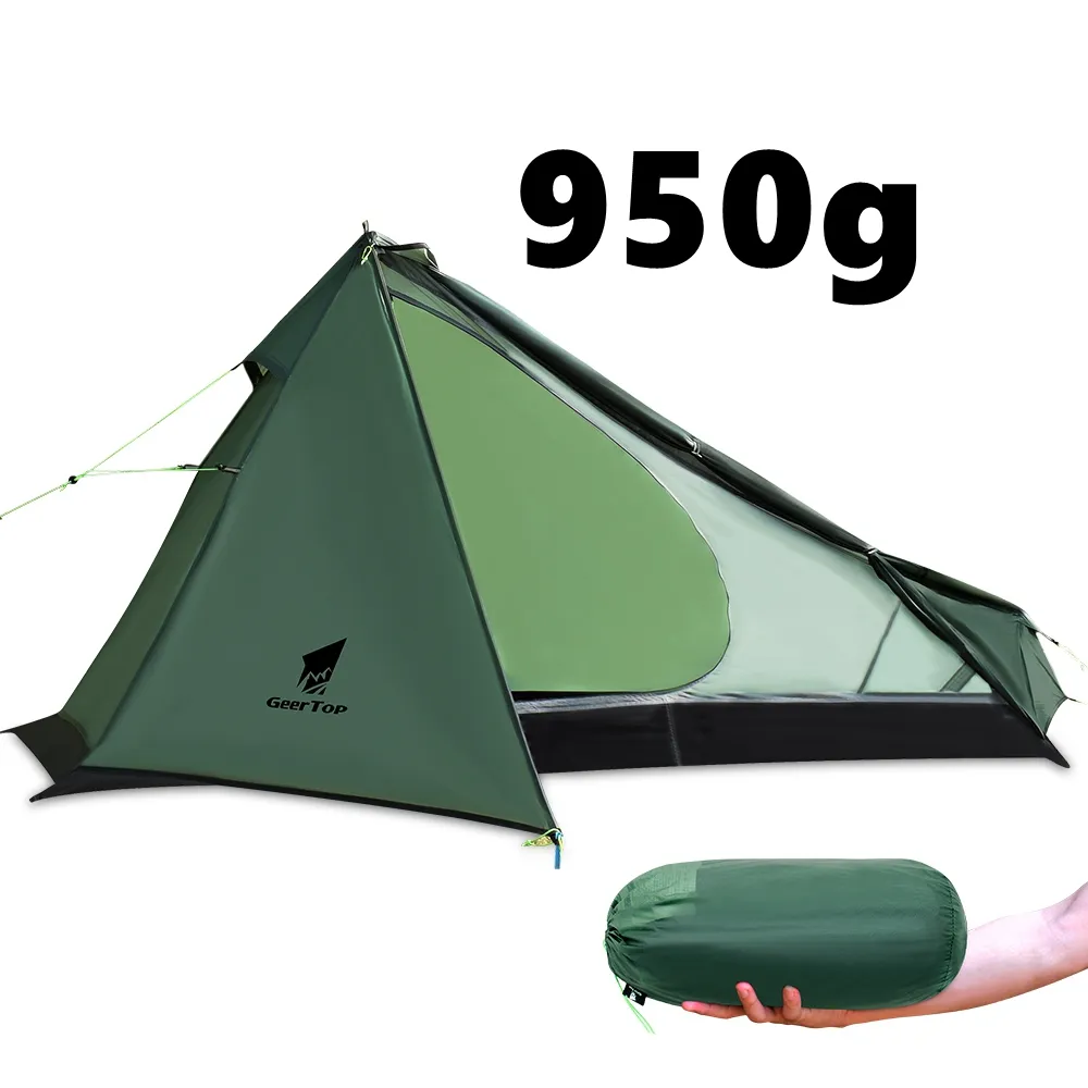New Ultralight 1Person Backpacking Camping Tent 3 Season Professional 15D Nylon - £67.44 GBP+