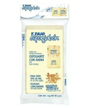 1X T.Taio Esponjabon Exfoliant Avena Oatmeal Scrub Soap Sponge Bar Dark ... - £8.72 GBP