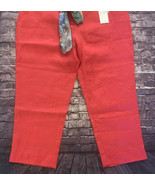 Women&#39;s Puro Lino Red Linen Pants Made in Italy Size ? NEW NBW - £23.39 GBP