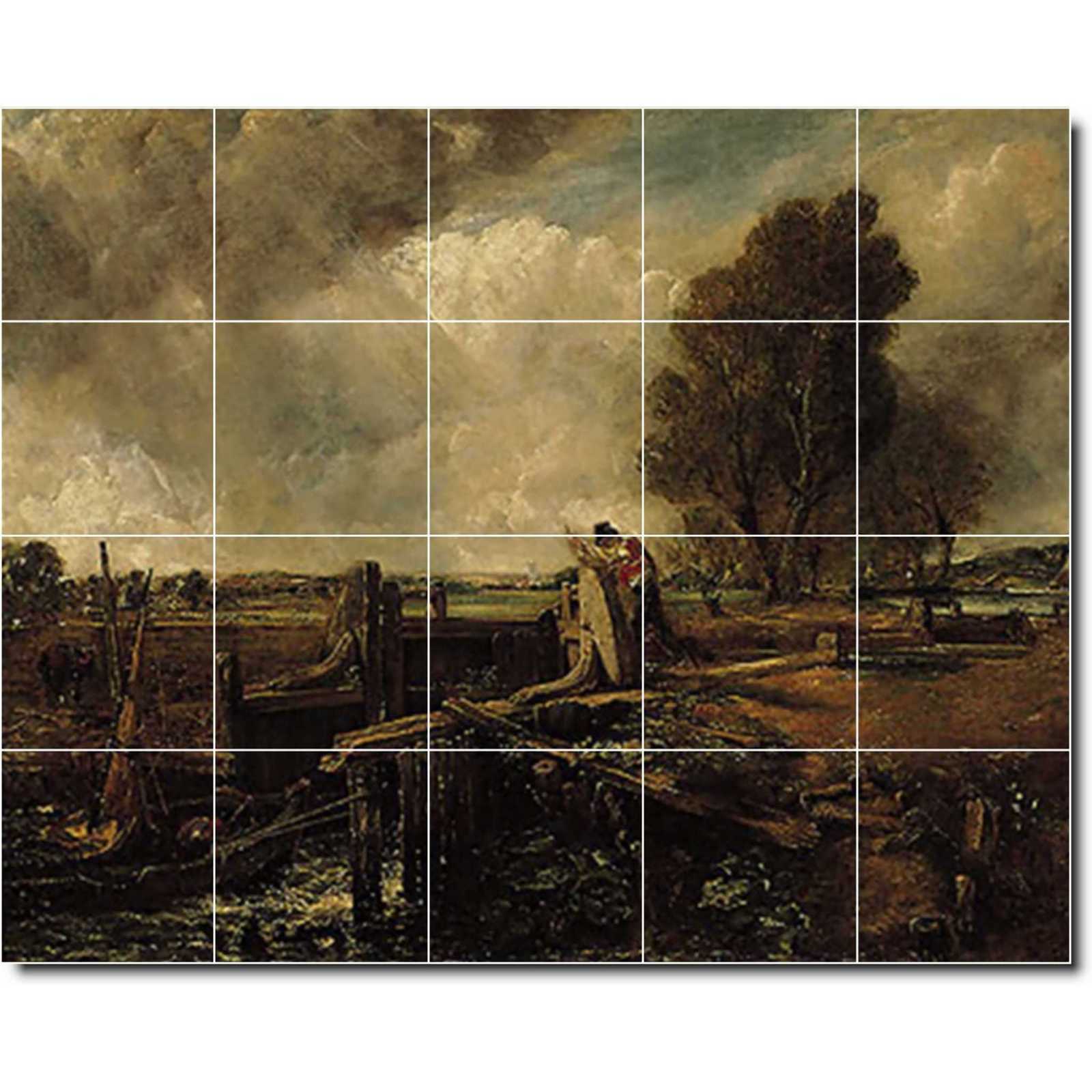 Constable john study of a boat passing a lock