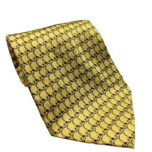 J. Garcia Still Life Collection Eighteen Gold Blue Geometric Silk Necktie - £16.42 GBP