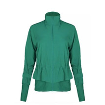 NWT New Womens Sweaty Betty Fast Lane Running Jacket M Wave Green Water resistan - $178.19