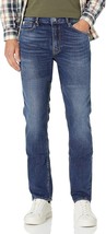 GUESS mens Mid Rise Slim Fit Tapered Leg Jeans, Dark Crinkle, 31 X 32 - £58.71 GBP