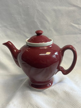 Vtg McCormick Tea Teapot Infuser Red Baltimore MD w/ Strainer Insert &amp;  Lid - £31.67 GBP