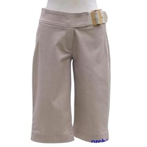 Cache Metallic Stripe Self Belt Walking Bermuda Short City Stretch New N... - $35.20