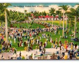 The Paddock Hialeah Park Miami Florida FL Linen Postcard R29 - $3.91