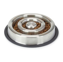 MPP Stainless Steel Heavy Duty Slow Feeder Dog Bowls Anti Slip Choose The Size ( - £24.92 GBP+