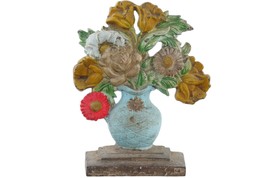 1930&#39;s Cast Iron Flower basket doorstop - $118.40
