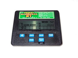 Radica Pocket Blackjack 21 # 1350 Electronic Handheld Game Travel Dealer Blue - £7.42 GBP