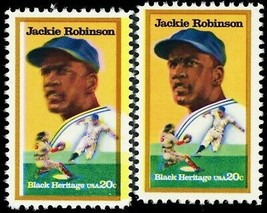 2016, 20¢ Scarce Yellow Color Shift Error Jackie Robinson Mint NH - Stua... - $34.95