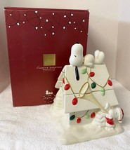 Lenox Snoopy&#39;s Christmas Cookie Jar # 6238455 ~ 2004 ~ Open Box + Paperwork - £79.92 GBP