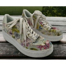 G by Guess GBG Los Angeles Floral Sneaker Women Shoe Size 8M - $151.04 MXN
