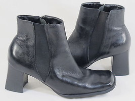 Diana Ferrari Black Leather Fashion Ankle Boots Size 8.5 M US Excellent ... - £13.07 GBP