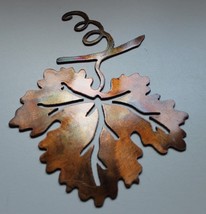 Metal Art Grape Leaf 8 1/2&quot; x 6&quot; - £11.40 GBP