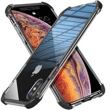 Transparent TPU 2 in 1 Shockproof Case for iPhone XR 6.1&quot; BLACK - £6.12 GBP
