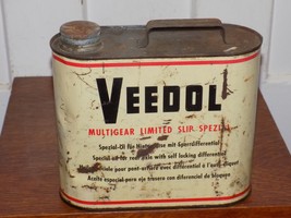 Vintage Veedol German 2.5 Empty Liter Can with round ends - $346.50