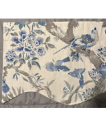 RLF Curtain Valance Home Parrot Blue Gray Cream - £28.81 GBP