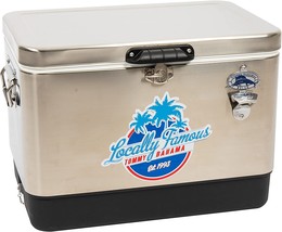 54 Quart Portable Stainless Steel Cooler From Tommy Bahama With Bottle Opener. - £220.49 GBP