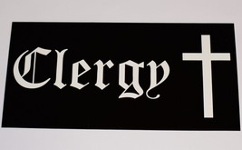 Flag Clergy Religious Bumper Sticker Decal 3.75&quot;x7.5&quot; - £2.78 GBP