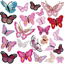 23Pcs Butterfly Iron On Patches, Multicolor Butterfly Embroidered Iron O... - $19.99