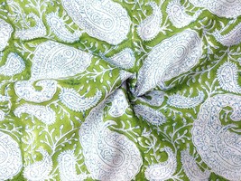 Rastogi Handicrafts Fabric 100% Pure Cotton Hand Block Printed Width - 44 Inches - £11.23 GBP+