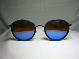 Matt Black sunglasses round panto oval women&#39;s men&#39;s, unisex, hyper vintage NOS - $59.96