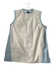Jordan Sleeveless Blue White Mesh UNC Jersey Adults Size Large STAINING ... - $23.75