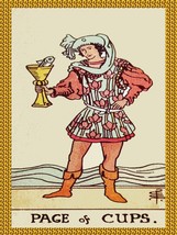 Decoration Poster from Vintage Tarot Card.Page of Cups.Home room Decor.11383 - £13.39 GBP+