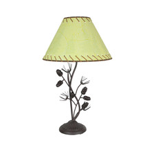 Brown Metal Pine Cone Decorative Table Lamp Cabin Home Decor Rustic Desk... - $98.99