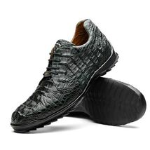 Marco Di Milano genuine caiman crocodile fashion sneaker Shoes Kratos Green image 3