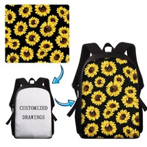 Ink Painting Bamboo Printing School Bags College Girls Boys Casual Backpa Capaci - £152.59 GBP